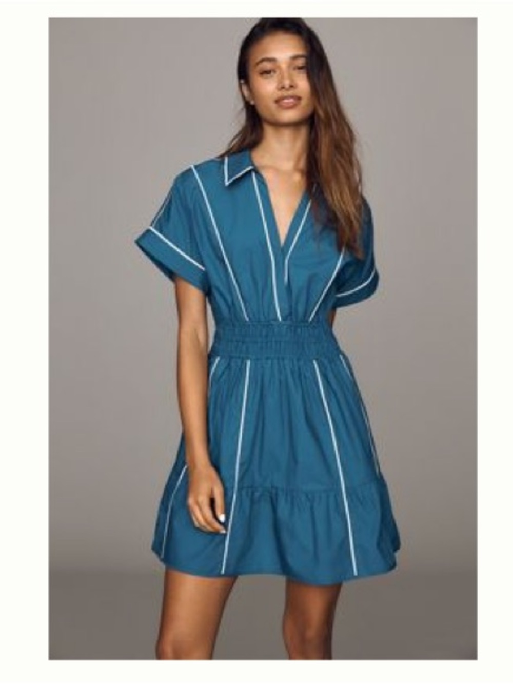 Somerset Mini Shirtdress
in Moroccan Blue